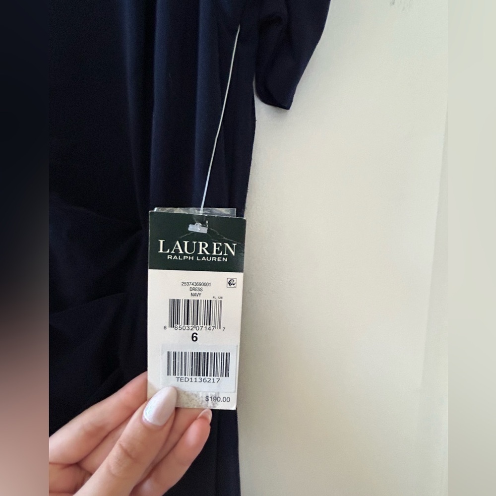 Ralph Lauren Navy Embellished Evening Gown - Picture 4 of 7